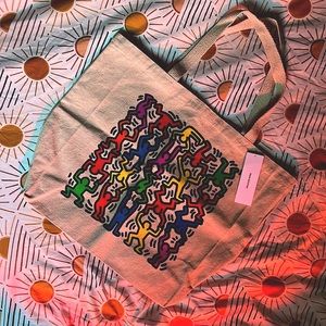 Oversized Keith Haring Canvas Tote - NWT